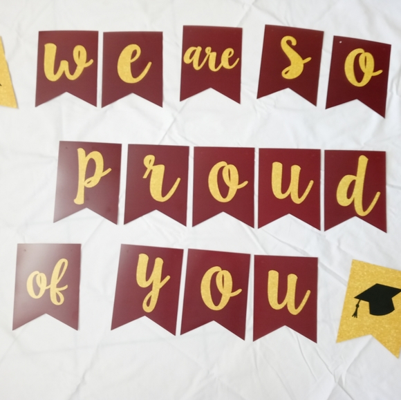 We Are So Proud of You Banner. Graduation Party Decor. Graduation Banner - Picture 1 of 4